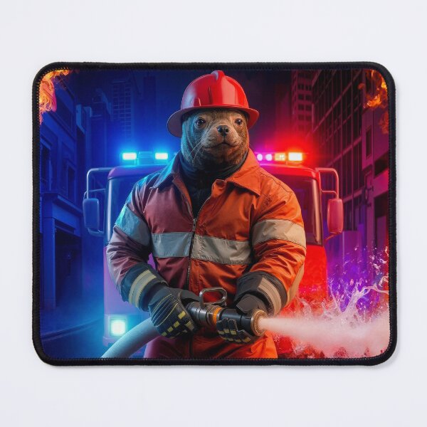 Item preview, Night Firefighter Sea Lion designed and sold by HybridA-2.
