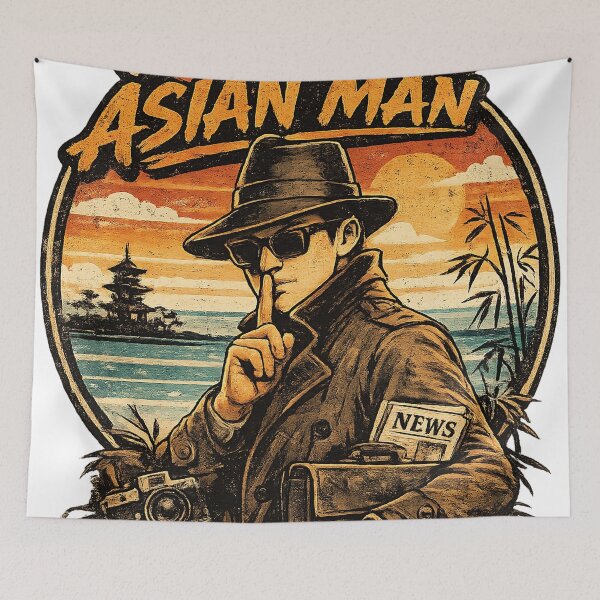 Item preview, Secret Asian Man – Vintage Spy Parody Retro T-Shirt designed and sold by SnarkleCo.
