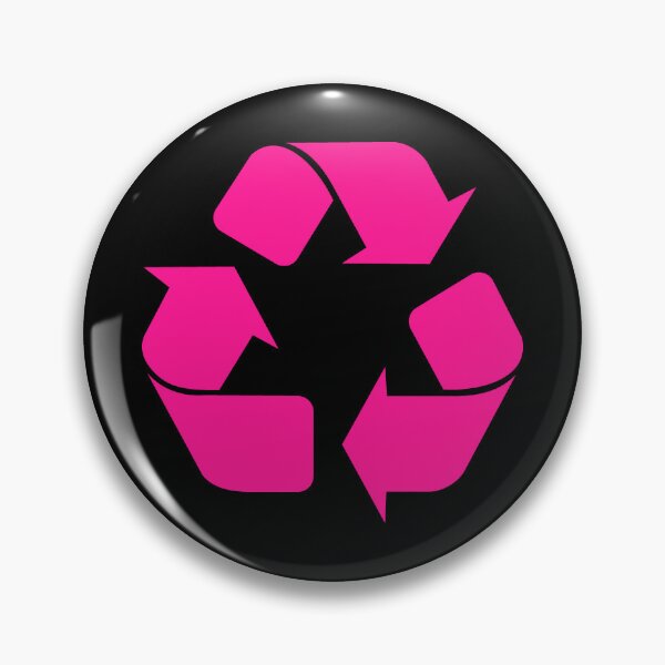 Item preview, Hot Pink recycling symbol designed and sold by pattern-archive.