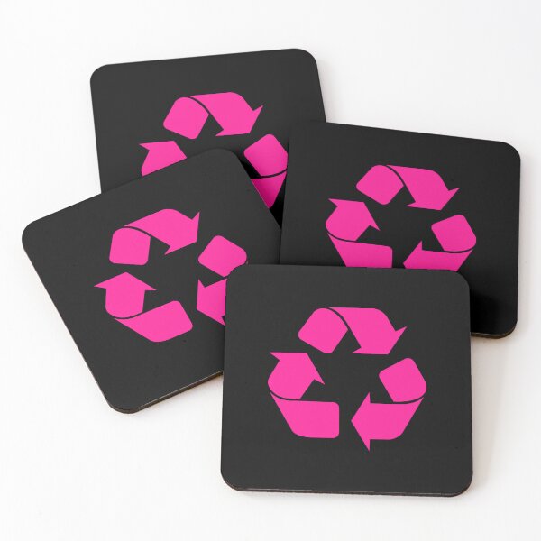 Item preview, Hot Pink recycling symbol designed and sold by pattern-archive.