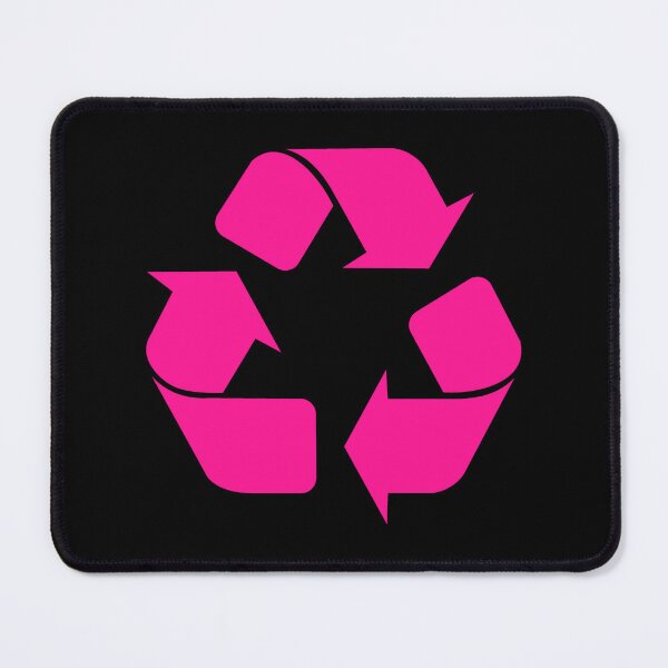 Item preview, Hot Pink recycling symbol designed and sold by pattern-archive.