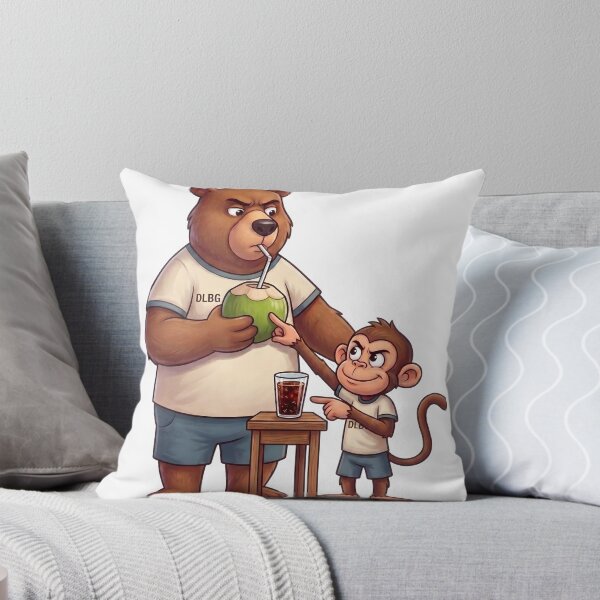 Item preview, DLBG Coconut vs Cola – Funny Bear & Mischievous Monkey designed and sold by DLBG-STORE.