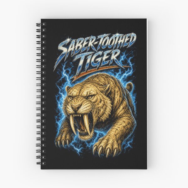 Item preview, Saber-Toothed Tiger Retro 80s 90s Rock Ice Age Predator designed and sold by JackCurtis1991.