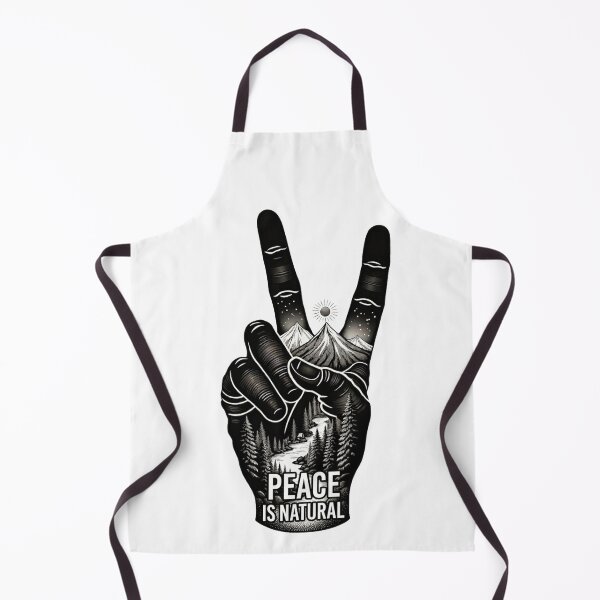 Item preview, Peace Sign Hand with Nature Double Exposure Illustration designed and sold by GabeMountainArt.