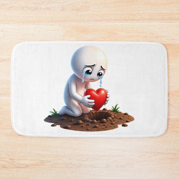 Item preview, Crying White 3D Character Burying Heart T-Shirt & Apparel Design designed and sold by  Artify Lab.