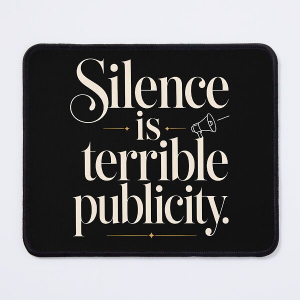 Item preview, Silence Is Terrible Publicity Witty Quote Design designed and sold by Tharaazu.