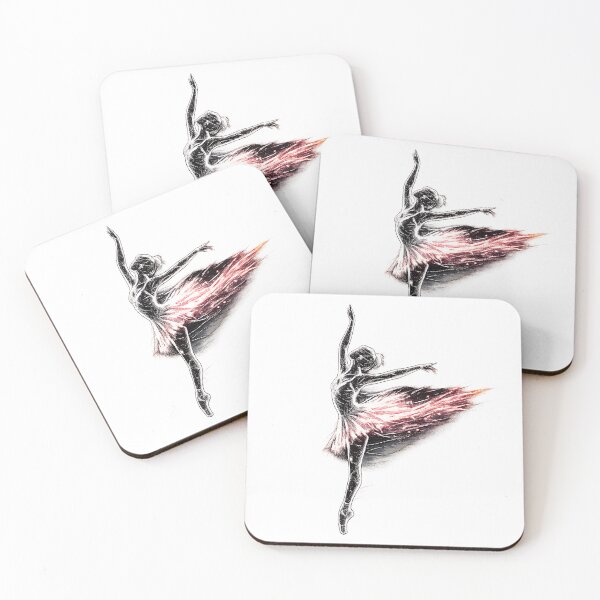 Item preview, Fiery Ballerina Sketch Dance Art  Primary Tag designed and sold by NucciCollective.