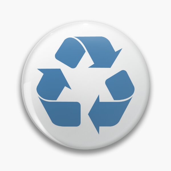 Item preview, Steel Blue recycling symbol designed and sold by pattern-archive.