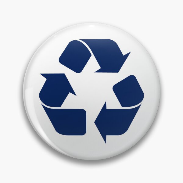 Item preview, Navy Blue Recycling Icon for Eco Living designed and sold by pattern-archive.