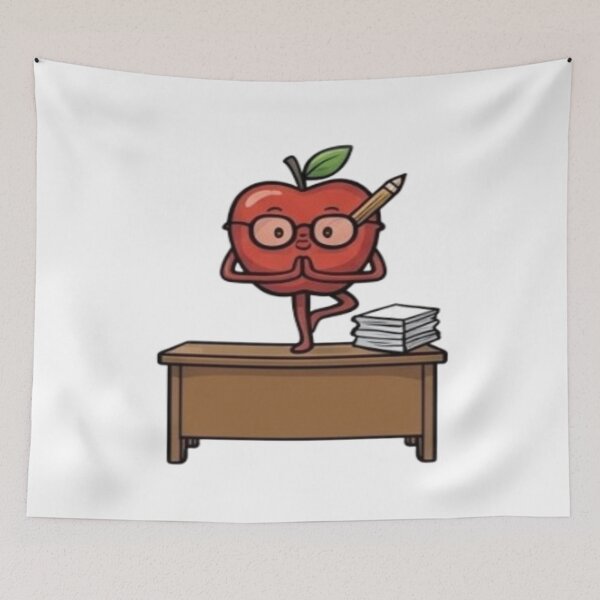 Item preview, Teacher Apple Tree Pose Classroom Desk Balance designed and sold by moTshiTshi.