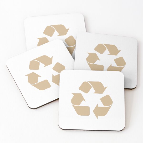 Item preview, Tan recycling symbol designed and sold by pattern-archive.