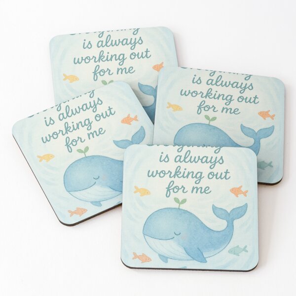 Item preview, Everything is always working out for me - whale designed and sold by Krachtvanjehart.
