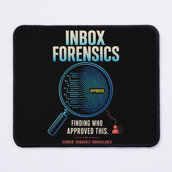 Item preview, Inbox Forensics – Finding Who Approved This Office Humor designed and sold by DirectiveOffice.