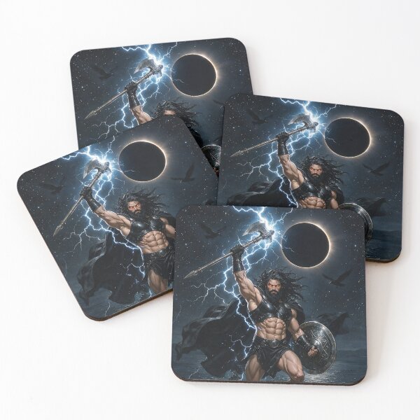 Item preview, Authentic Thor - Dark Viking Thunder God under Dark Eclipse designed and sold by Resilient Mythos.