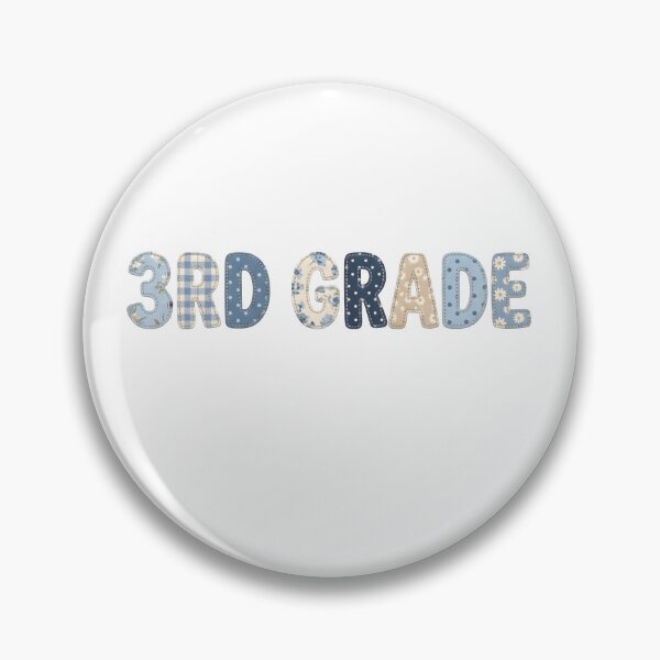 Item preview, 3rd Grade Retro Floral Blue Patchwork School Teacher Student T-Shirt designed and sold by StickerNestYou.