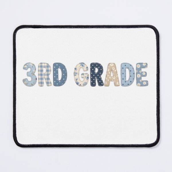 Item preview, 3rd Grade Retro Floral Blue Patchwork School Teacher Student T-Shirt designed and sold by StickerNestYou.