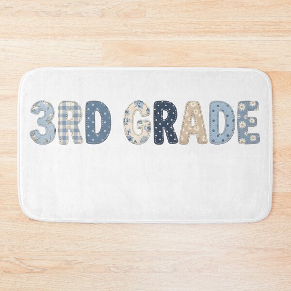 Item preview, 3rd Grade Retro Floral Blue Patchwork School Teacher Student T-Shirt designed and sold by StickerNestYou.