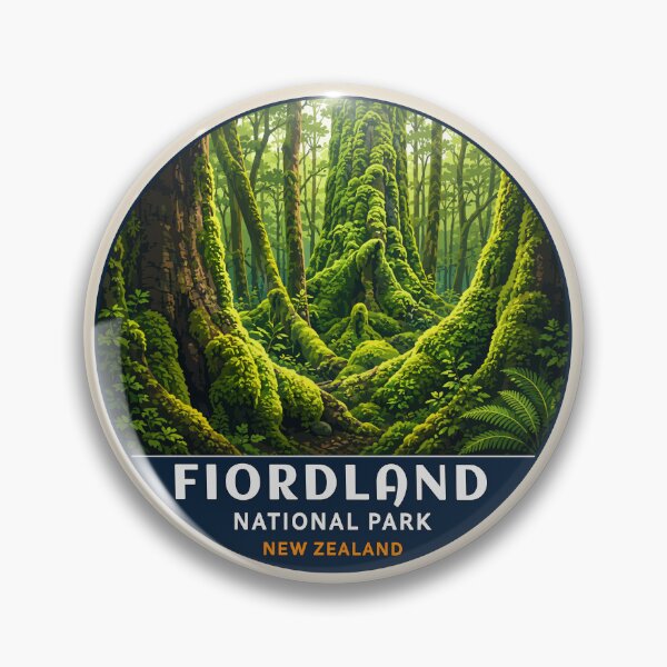 Item preview, Fiordland National Park New Zealand Vintage Fjord & Mountain Landscape designed and sold by Gideon Emmerich.
