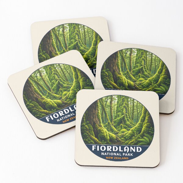 Item preview, Fiordland National Park New Zealand Vintage Fjord & Mountain Landscape designed and sold by Gideon Emmerich.