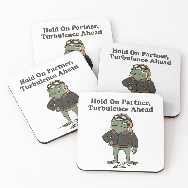 Item preview, Hold On Partner Turbulence Ahead Funny Pilot Frog T-Shirt | Aviation Humor Gift designed and sold by StickerNestYou.