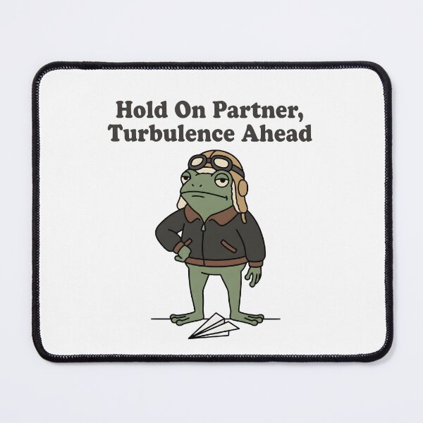 Item preview, Hold On Partner Turbulence Ahead Funny Pilot Frog T-Shirt | Aviation Humor Gift designed and sold by StickerNestYou.