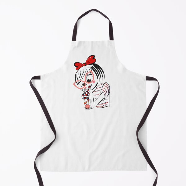 Item preview, Small Joys, a simply colored girl enjoying strawberry milk designed and sold by WackyWhimsy.