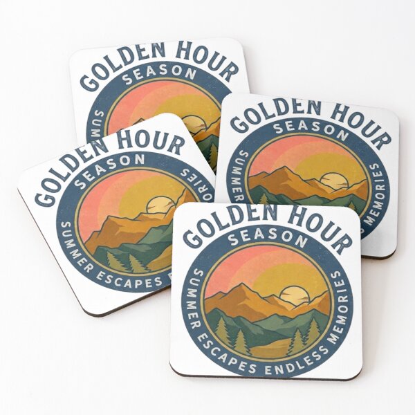 Item preview, Golden Hour Summer Escapes Vintage Mountain Sunset designed and sold by Salma.Store.