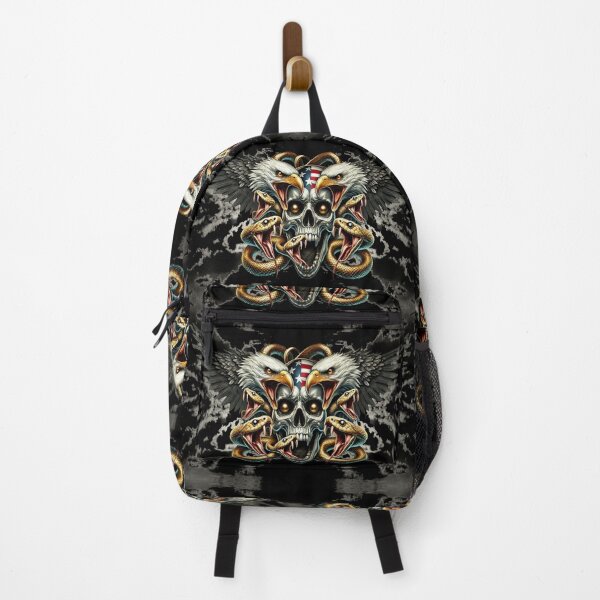 Item preview, Skull, eagle and snakes - American USA style designed and sold by Segasprojects.