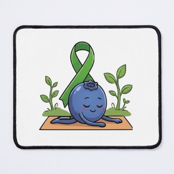 Item preview, Blueberry Child Pose Green Ribbon Self Care Rest designed and sold by moTshiTshi.