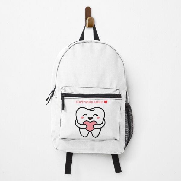 Item preview, Cute Kawaii Smiling Tooth Holding Pink Heart T-Shirt designed and sold by     Fatma Creates.