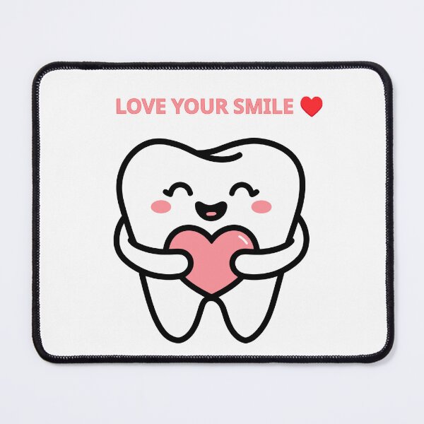 Item preview, Cute Kawaii Smiling Tooth Holding Pink Heart T-Shirt designed and sold by Fatma Creates.