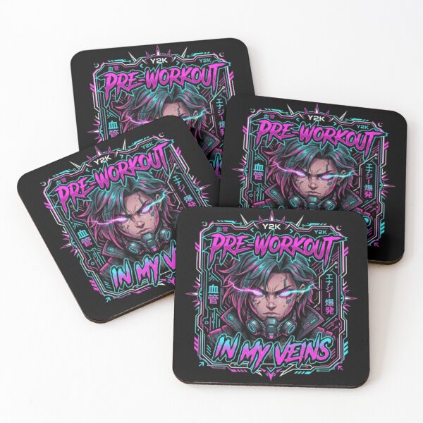 Item preview, Pre-Workout In My Veins Anime Gym - Cyberpunk Gym Rat Meme designed and sold by OLLI_STORE.