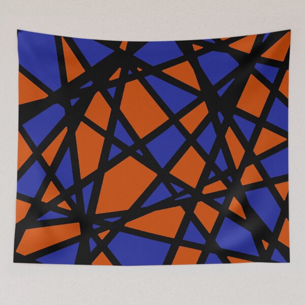 Item preview, Minimalist Orange Abstract Geometric Black Lines Graphic designed and sold by taiche.