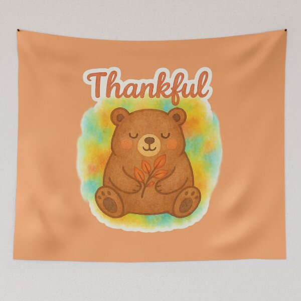 Item preview, Thankful bear - background designed and sold by Krachtvanjehart.