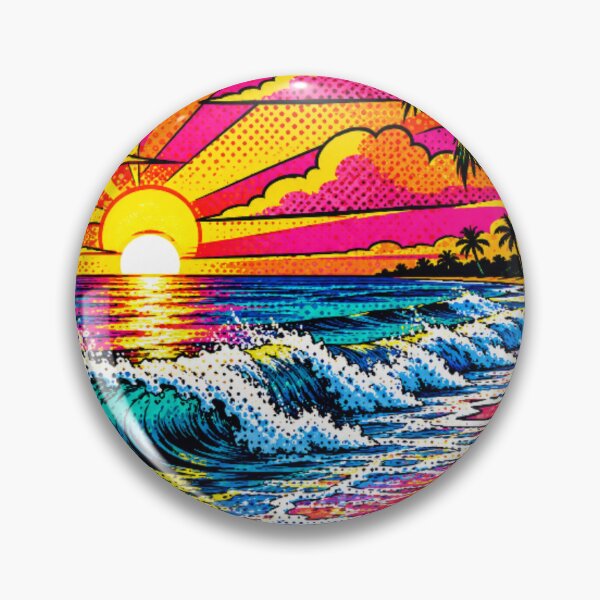 Item preview, Tropical Beach Sunset Pop Art  designed and sold by Nexus Space.