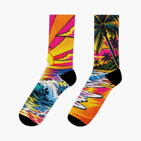 Item preview, Tropical Beach Sunset Pop Art  designed and sold by Nexus Space.