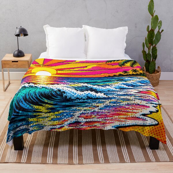 Item preview, Tropical Beach Sunset Pop Art designed and sold by Nexus Space.