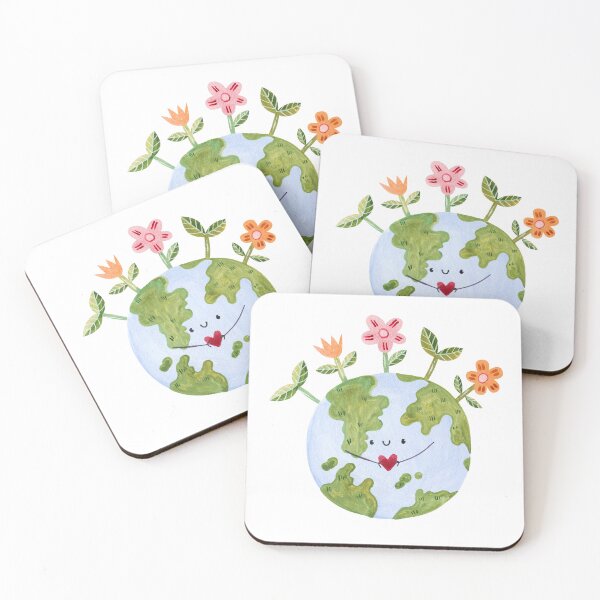 Item preview, Cute Hand Drawn Blooming Planet Earth With Heart designed and sold by the-myro.