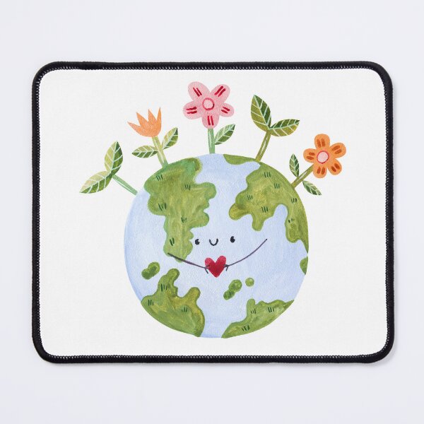 Item preview, Cute Hand Drawn Blooming Planet Earth With Heart designed and sold by the-myro.