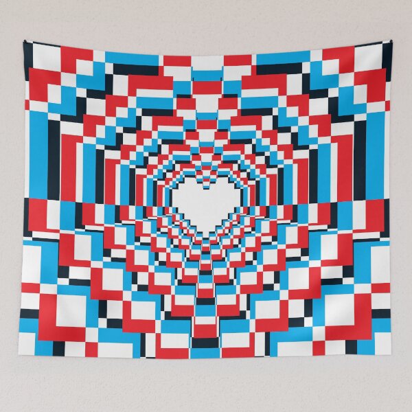 Item preview, Pixel Heart Kaleidoscope - 3D 2 designed and sold by animinimal.