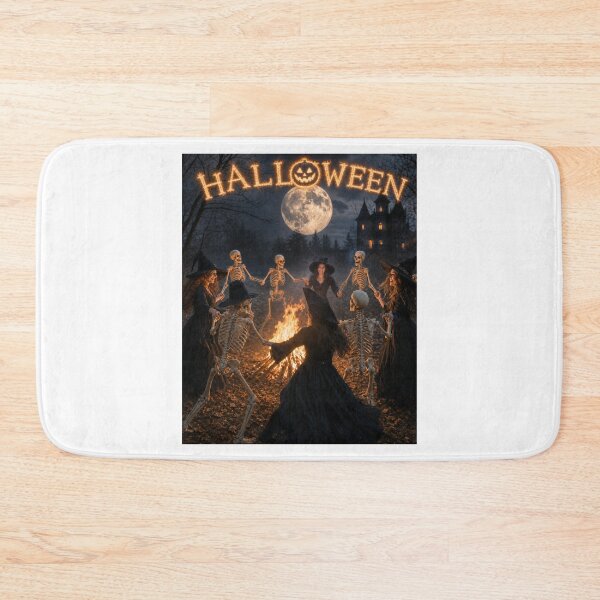 Item preview, Scary Halloween Witches and Skeletons Dance Circle designed and sold by Nela-&-Lena.