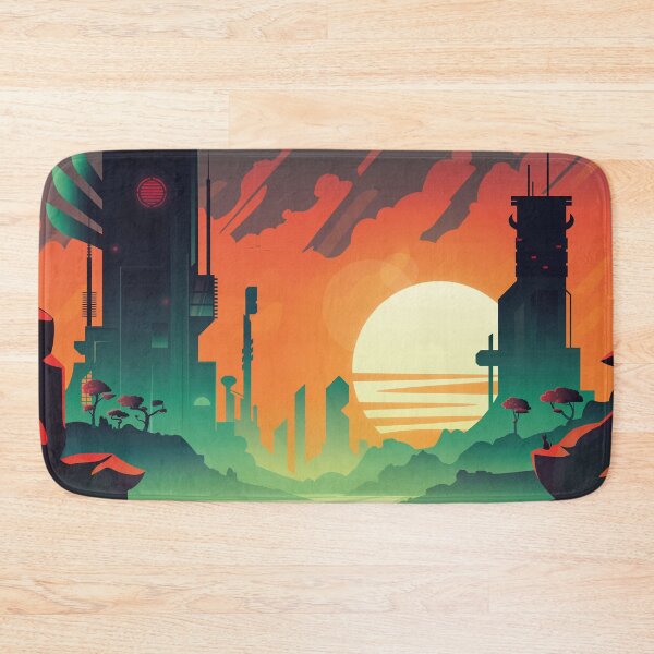 Item preview, Cyberscape - Futuristic city at sunset designed and sold by Djangle.