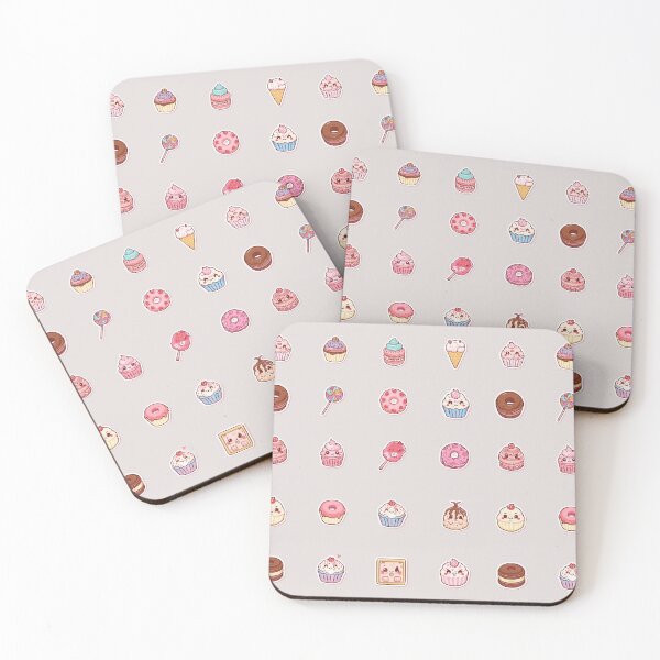 Item preview, Kawaii Dessert And Ice Cream Sticker Sheet Pastel Pink Cupcakes designed and sold by Artemis & Woven Collective.