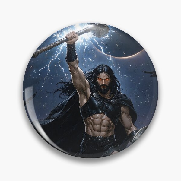 Item preview, Authentic Thor - Dark Viking Thunder God under Dark Eclipse designed and sold by Resilient Mythos.