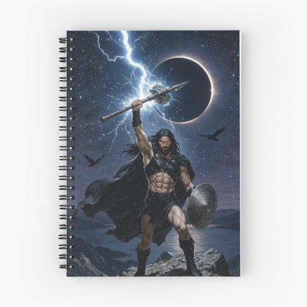 Item preview, Authentic Thor - Dark Viking Thunder God under Dark Eclipse designed and sold by Resilient Mythos.