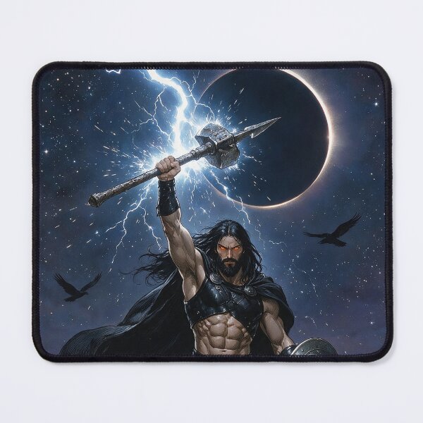 Item preview, Authentic Thor - Dark Viking Thunder God under Dark Eclipse designed and sold by Resilient Mythos.