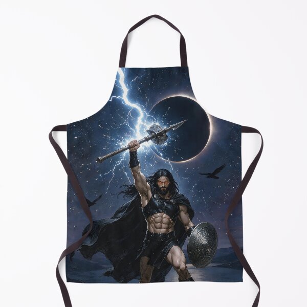 Item preview, Authentic Thor - Dark Viking Thunder God under Dark Eclipse designed and sold by Resilient Mythos.