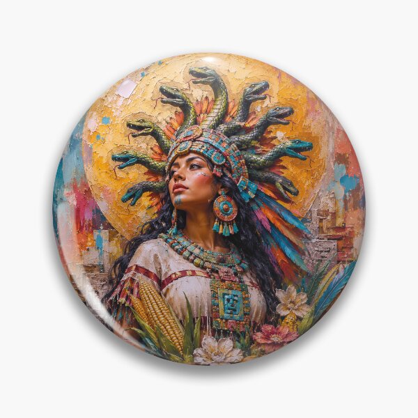 Item preview, Aztec Goddess Chicomecoatl painting designed and sold by GalleryKauffeld.