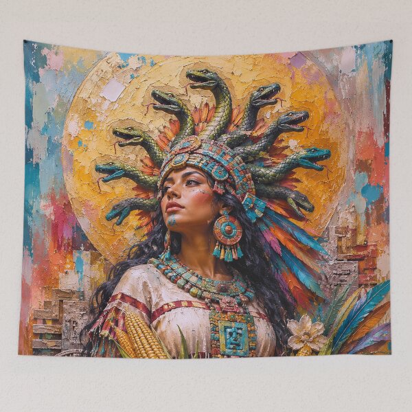 Item preview, Aztec Goddess Chicomecoatl painting designed and sold by GalleryKauffeld.