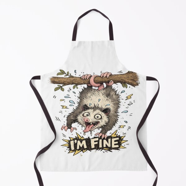 Item preview, Funny I'm Fine Possum Meme | Chaotic Opossum | Relatable Anxiety Humour | Cute Woodland Animal Gift designed and sold by ArtByTripti.